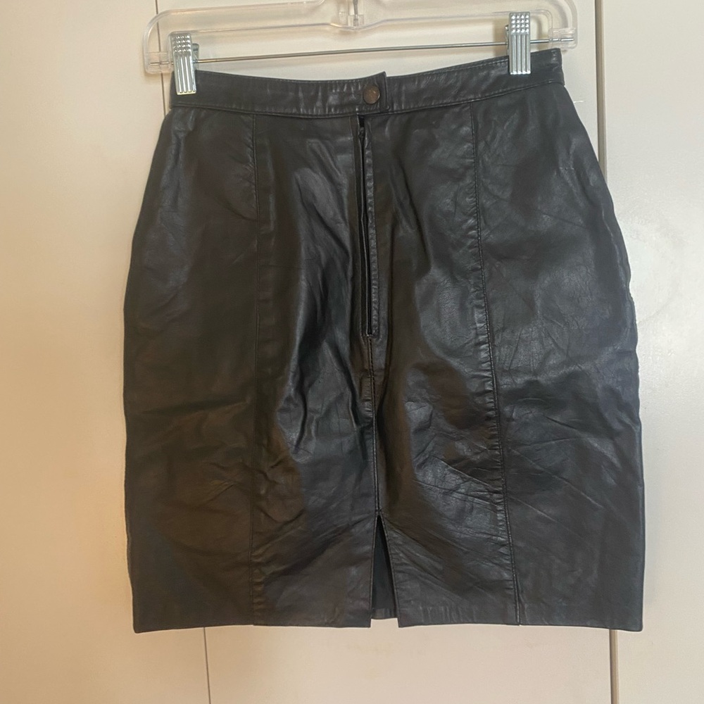 Black Leather Skirt